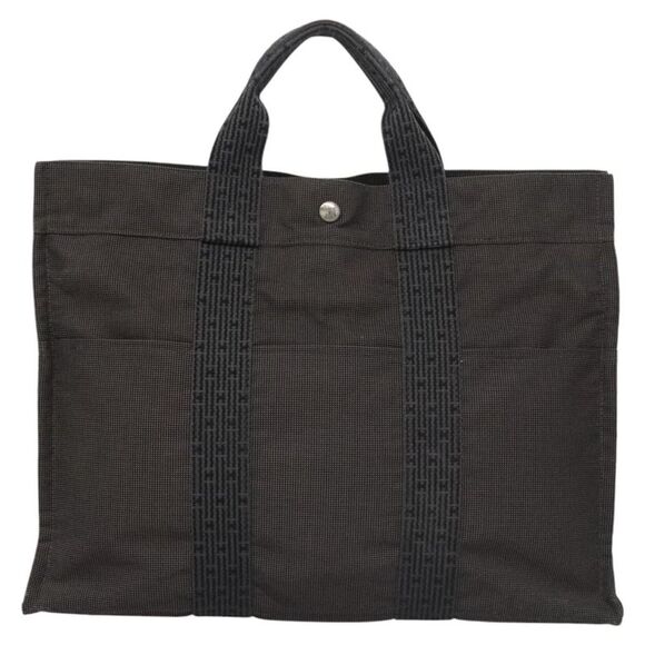 Hermès Herline Grey Canvas Handbag (Pre-Owned) - Picture 1 of 16